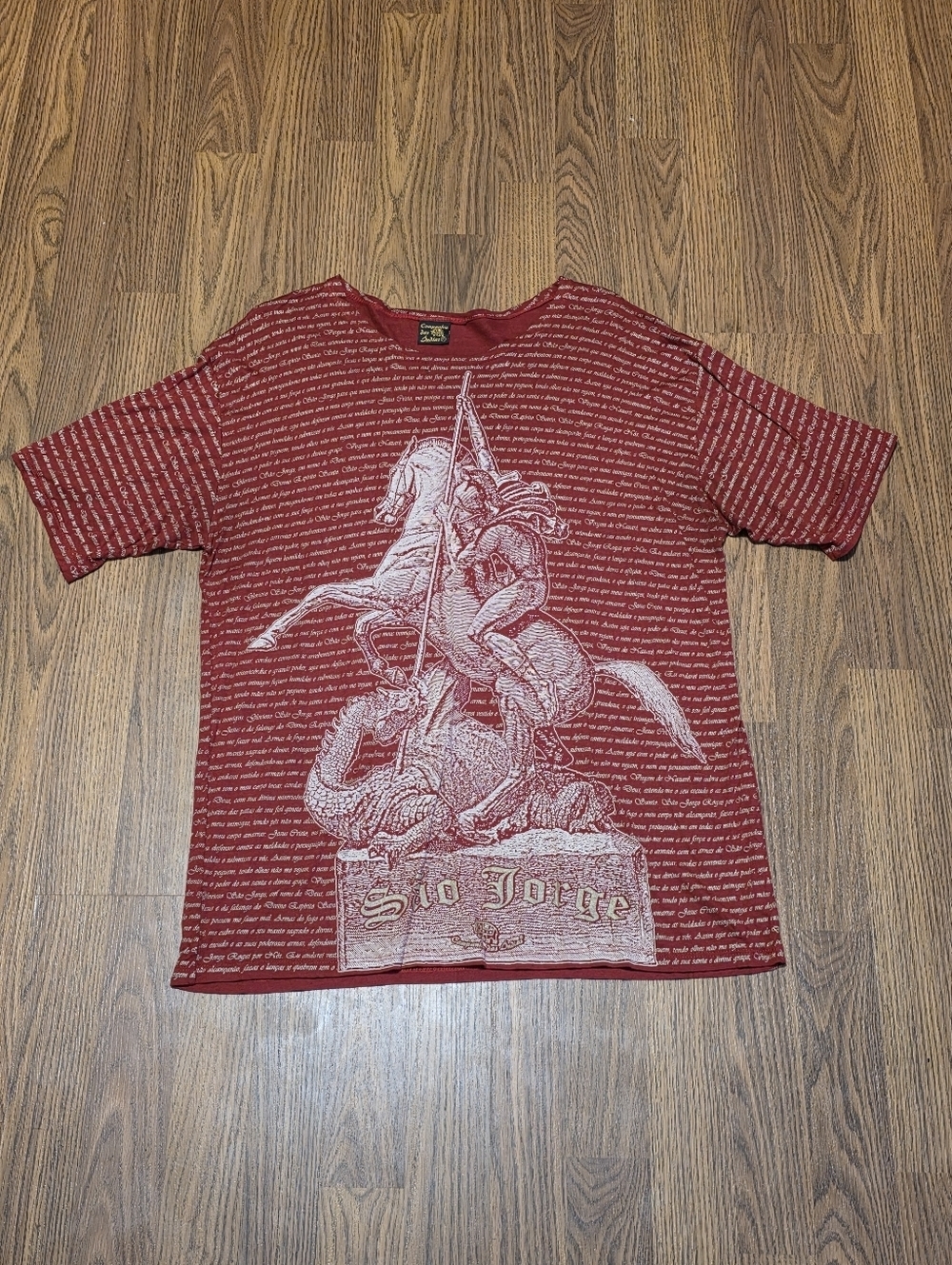 Boho Viscose Saint George Graphic Tee Shirt Companhia das Índias Aztec Ethnic
